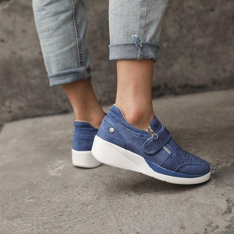 Women's Suede Wedge Sneakers