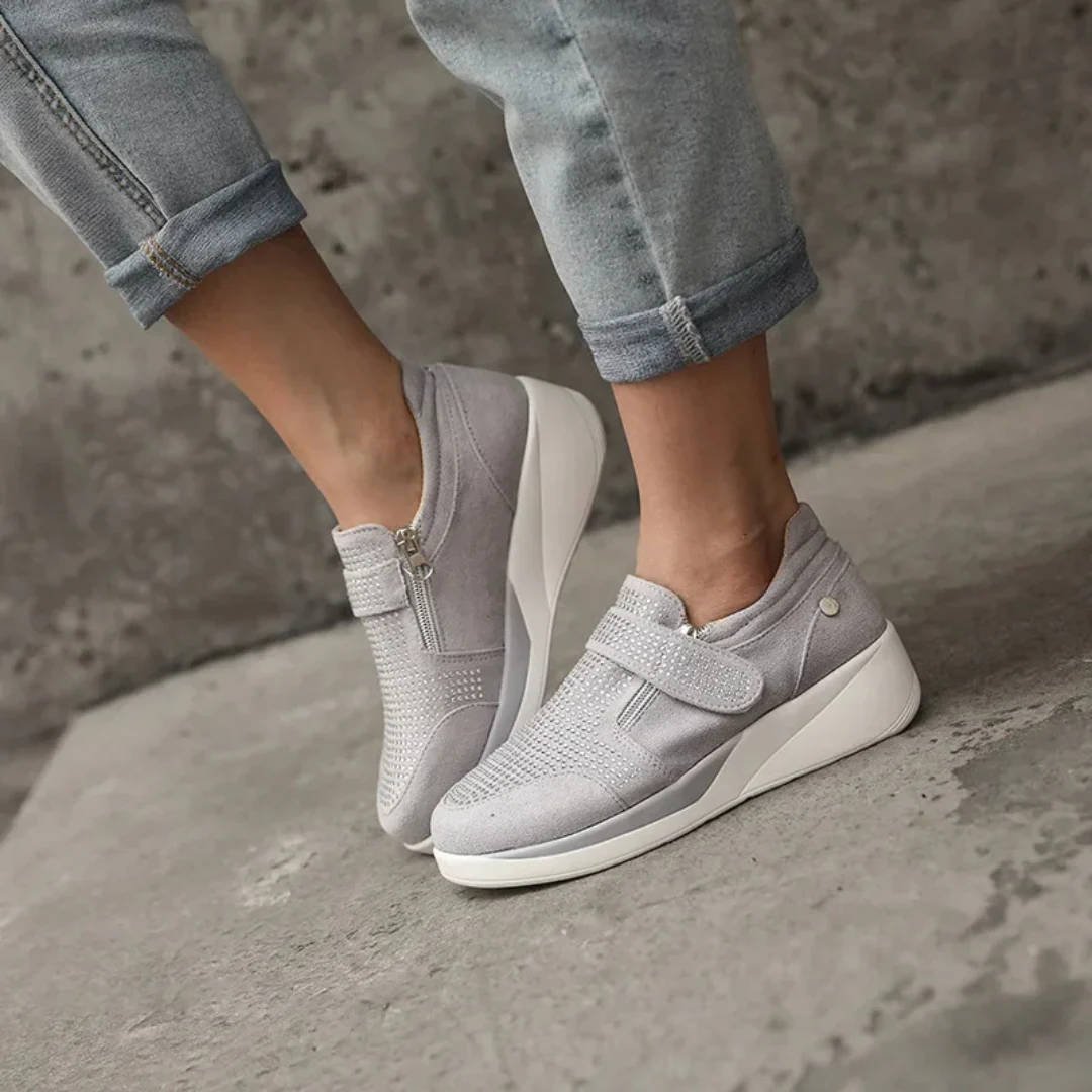 Women's Suede Wedge Sneakers