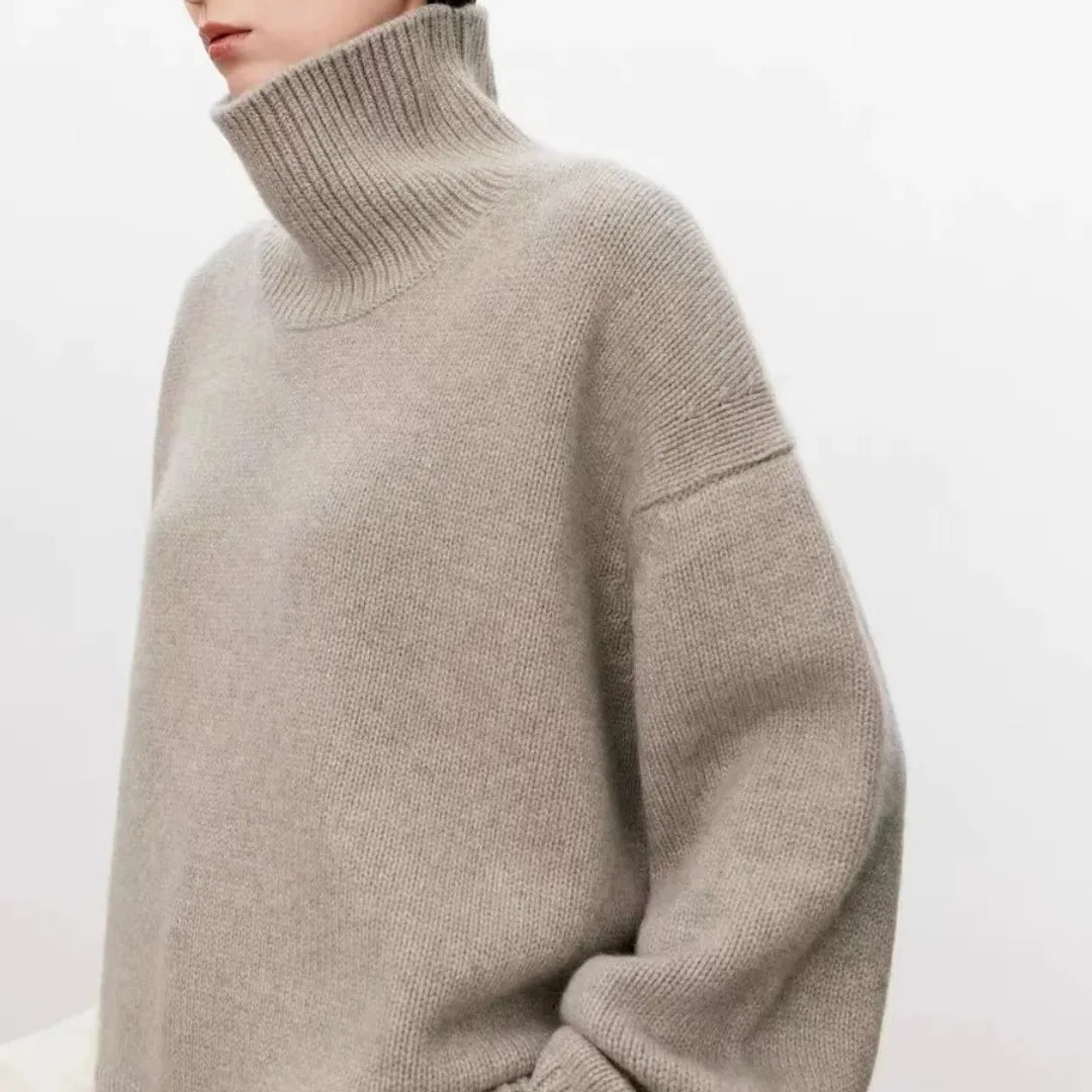 Phoebe Women's Wool Turtleneck Sweater 1