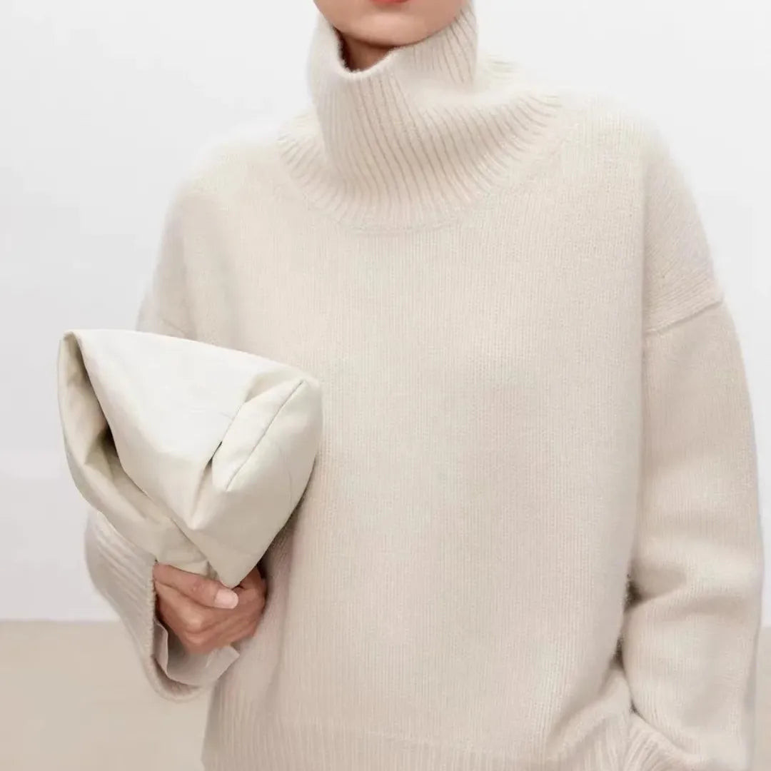 Phoebe Women's Wool Turtleneck Sweater 5