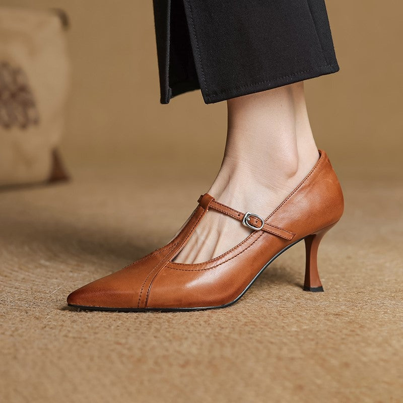 Pointed Toe Mary Jane Pumps