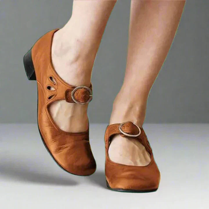 Quinn Women's Leather Mary Jane Heels 1