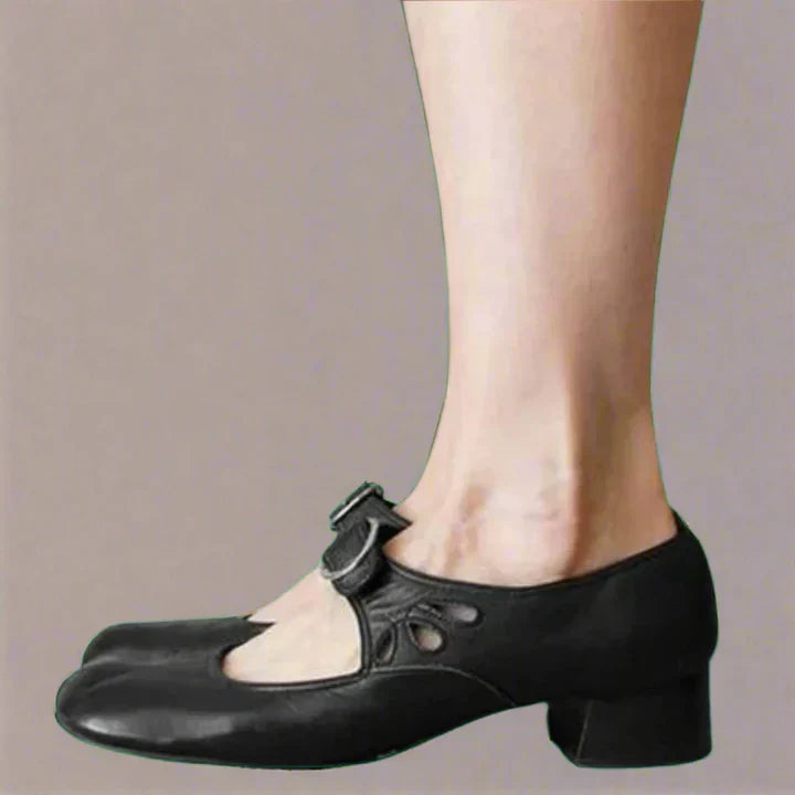 Quinn Women's Leather Mary Jane Heels 4