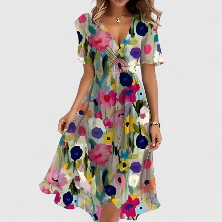Rachel Women's Floral Wrap Midi Dress 2