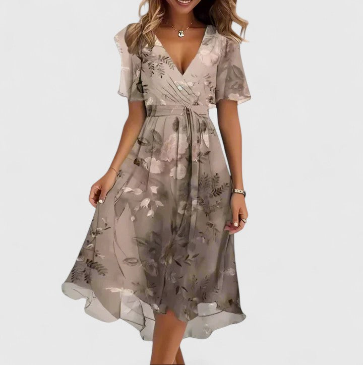 Rachel Women's Floral Wrap Midi Dress 7