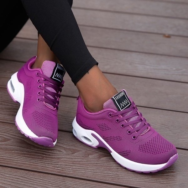 Women's Air-Cushion Running Sneakers - Purple
