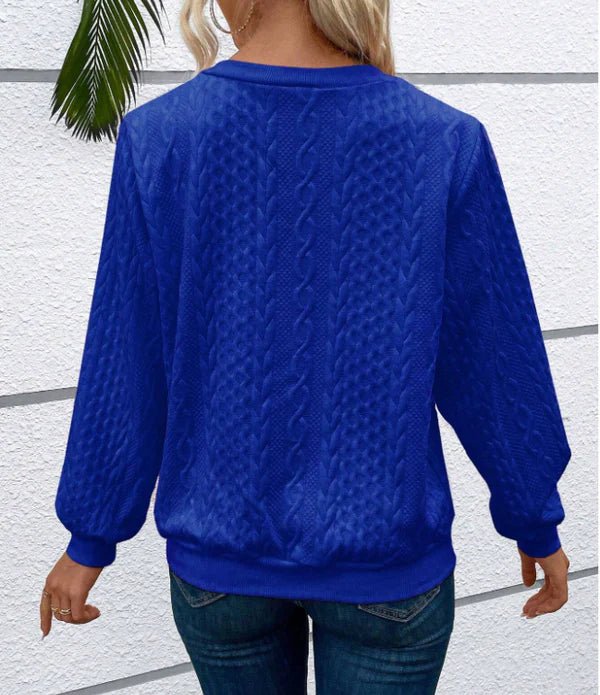 Women's Cable Knit Quarter-Zip Sweater