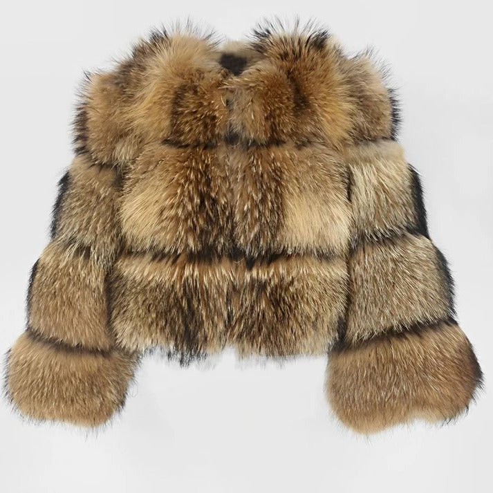 Women's Cropped Fur Jacket - M
