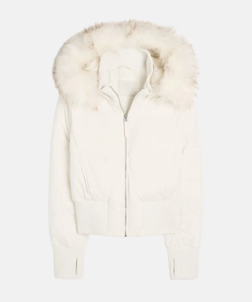 Women's Cropped Puffer Jacket - White