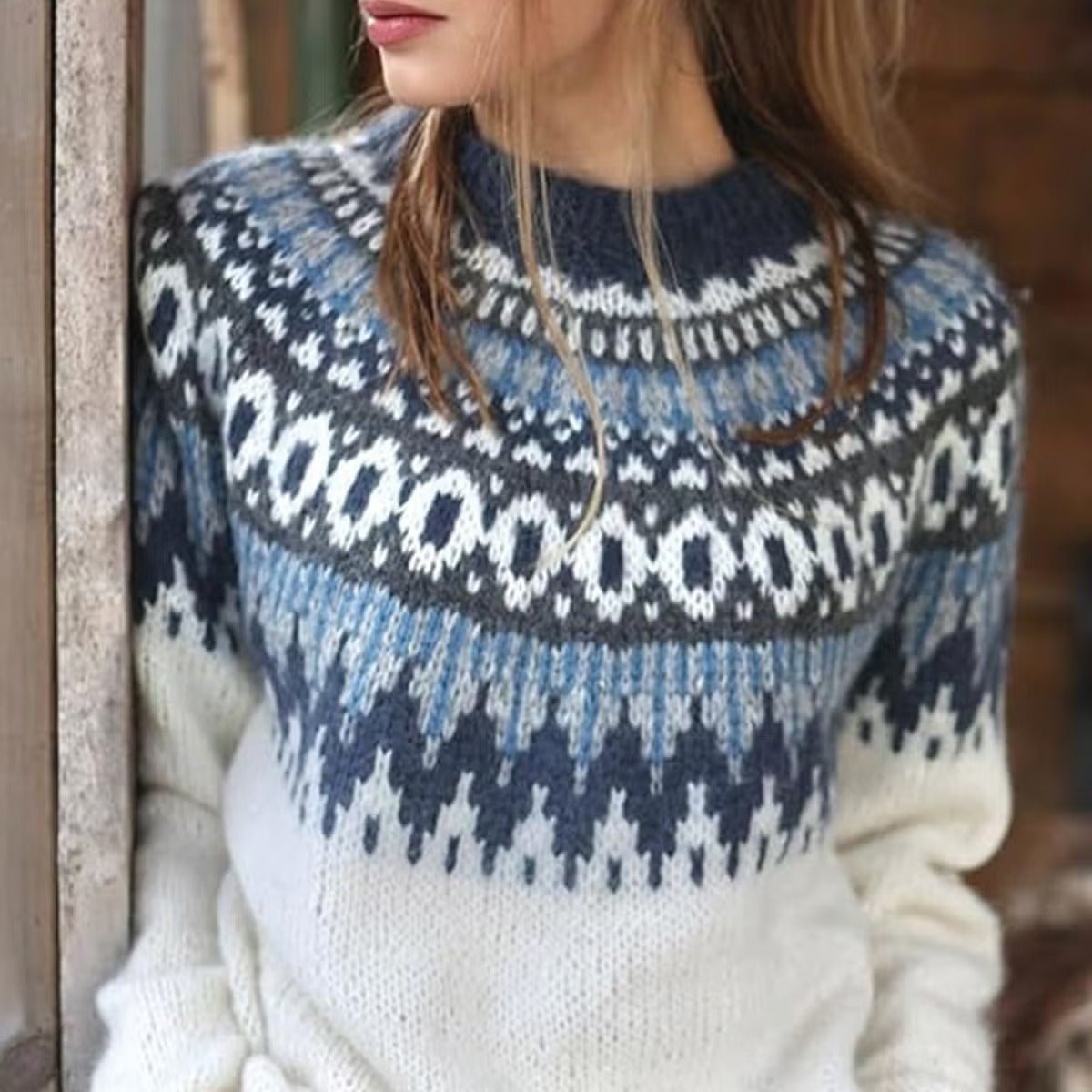 Women's Fair Isle Sweater - L