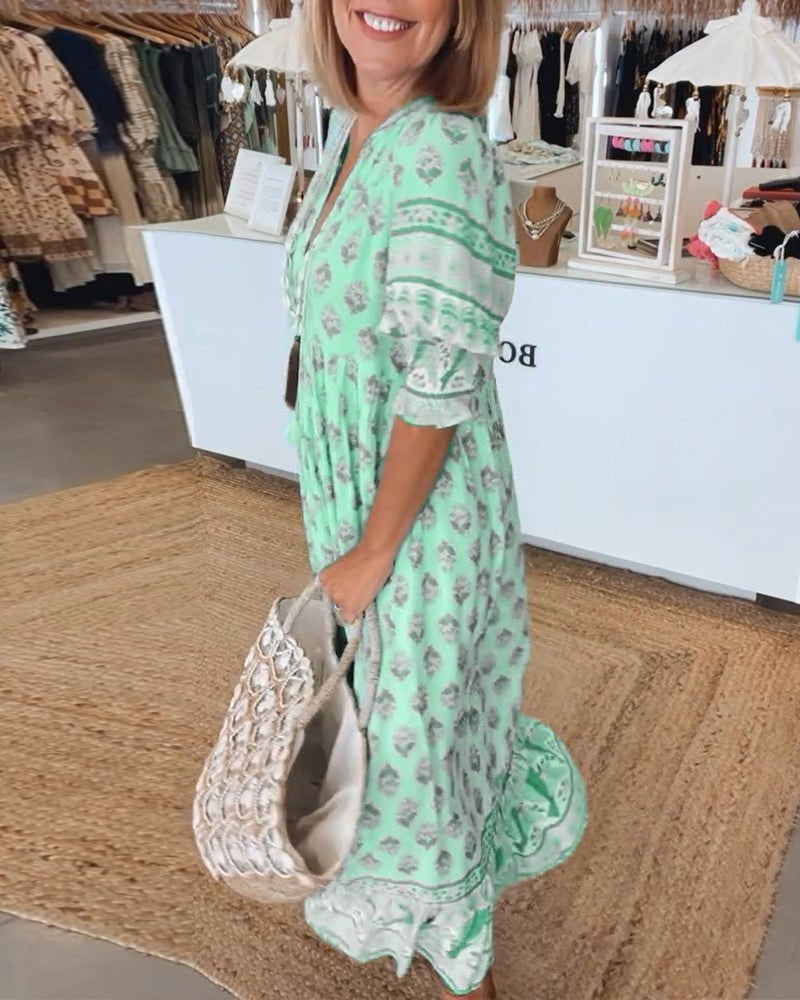 Boho Summer Midi Dress