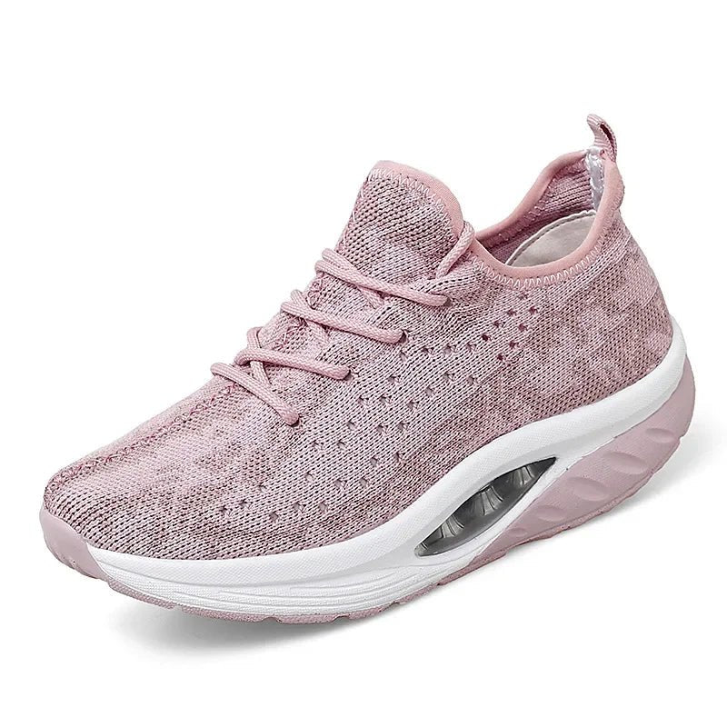 Women's Floral Platform Sneakers - Pink