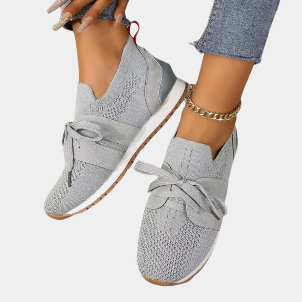 Women's Knit Slip-On Sneakers - Gray