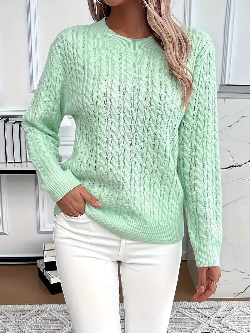 Women's Knit Sweater - Light Green