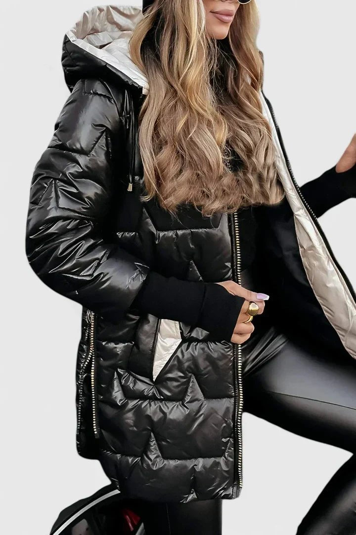 Women's Oversized Puffer Coat - Black