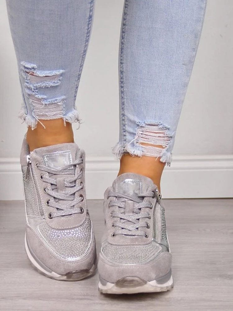 Women's Suede Wedge Sneakers