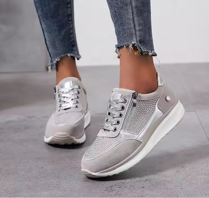 Women's Suede Wedge Sneakers