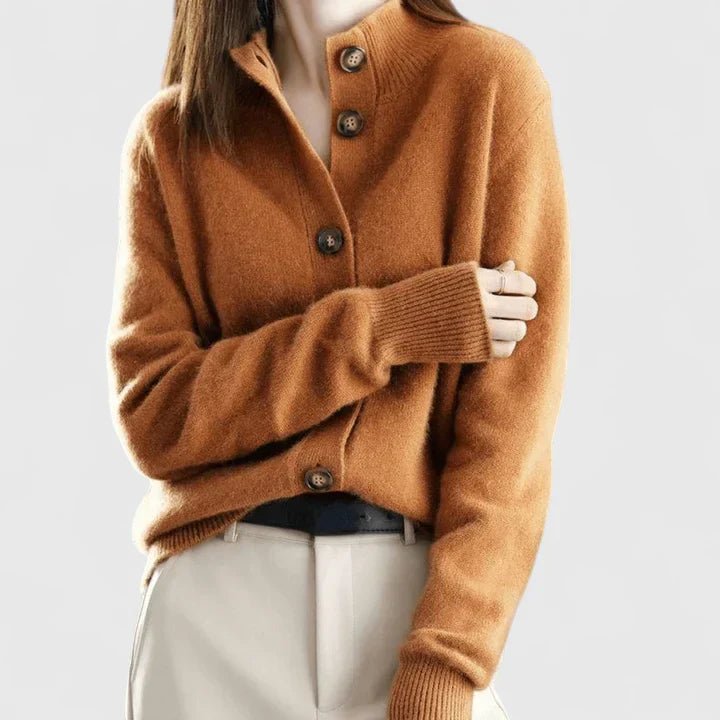 Women's Wool Cardigan - Orange