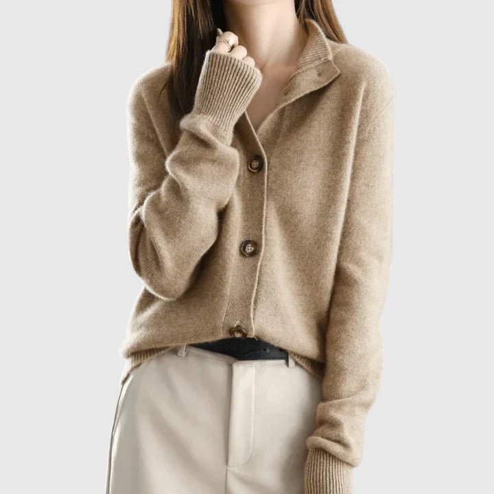 Women's Wool Cardigan - Brown