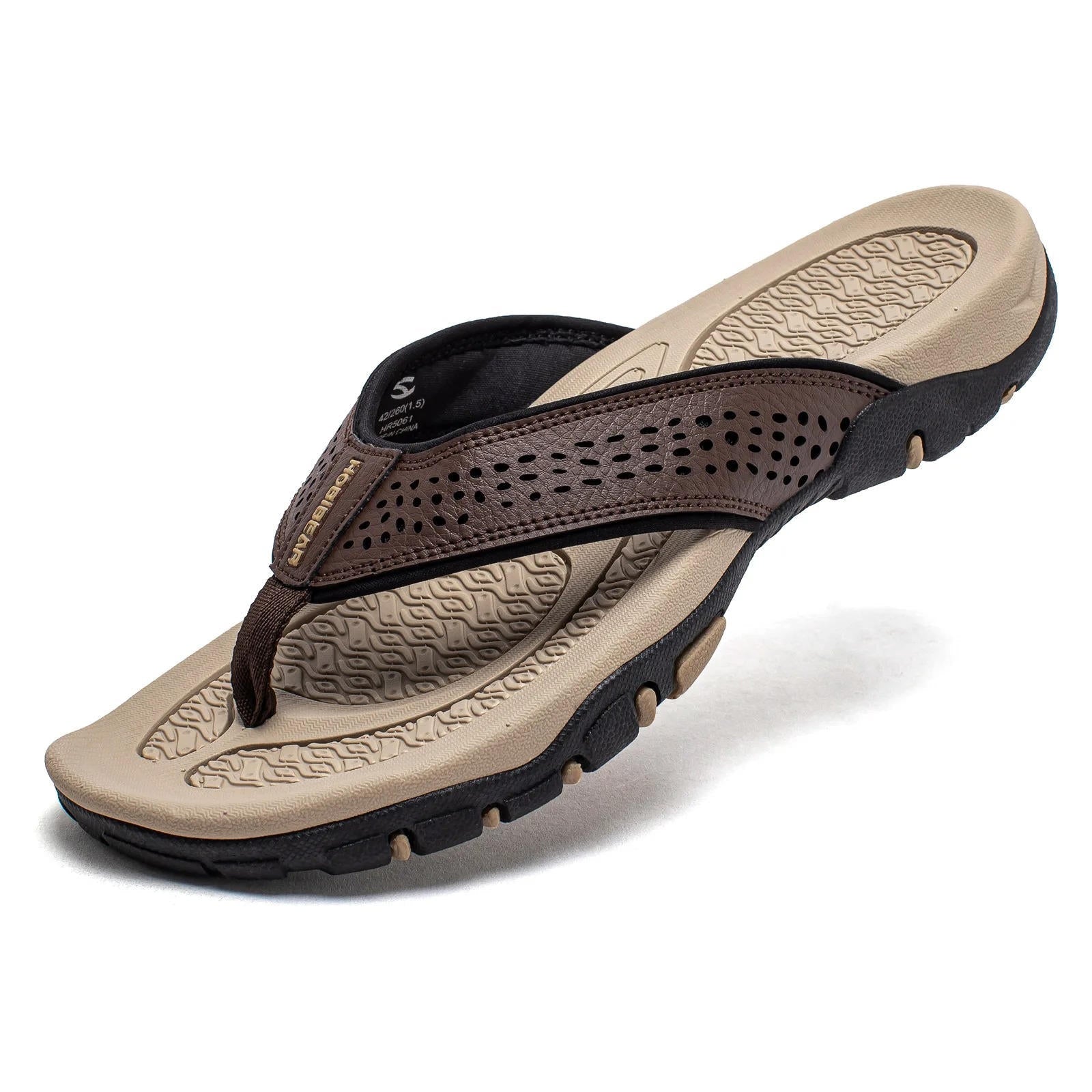 Reid Men's Leather Flip Flop Sandals 4