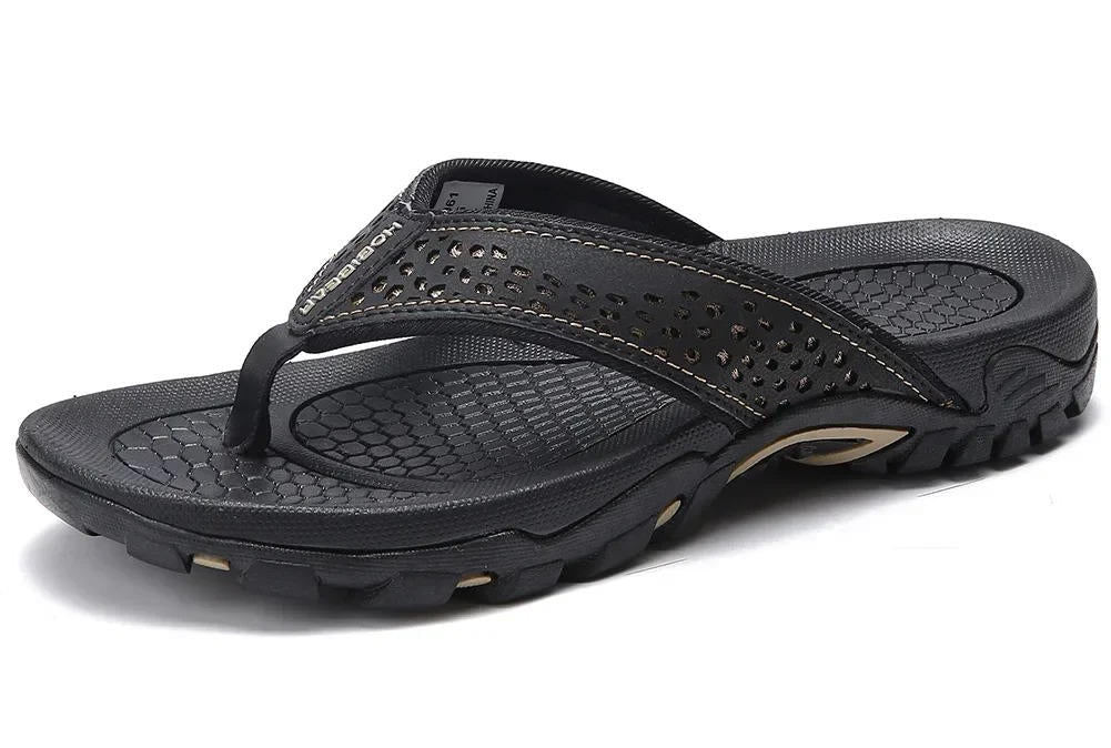 Reid Men's Leather Flip Flop Sandals 5