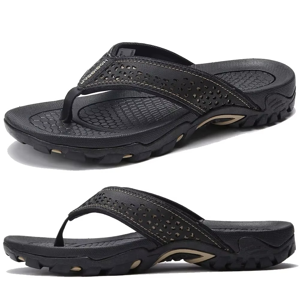 Reid Men's Leather Flip Flop Sandals 6