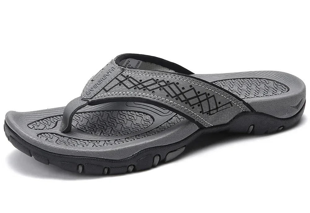 Reid Men's Leather Flip Flop Sandals 9