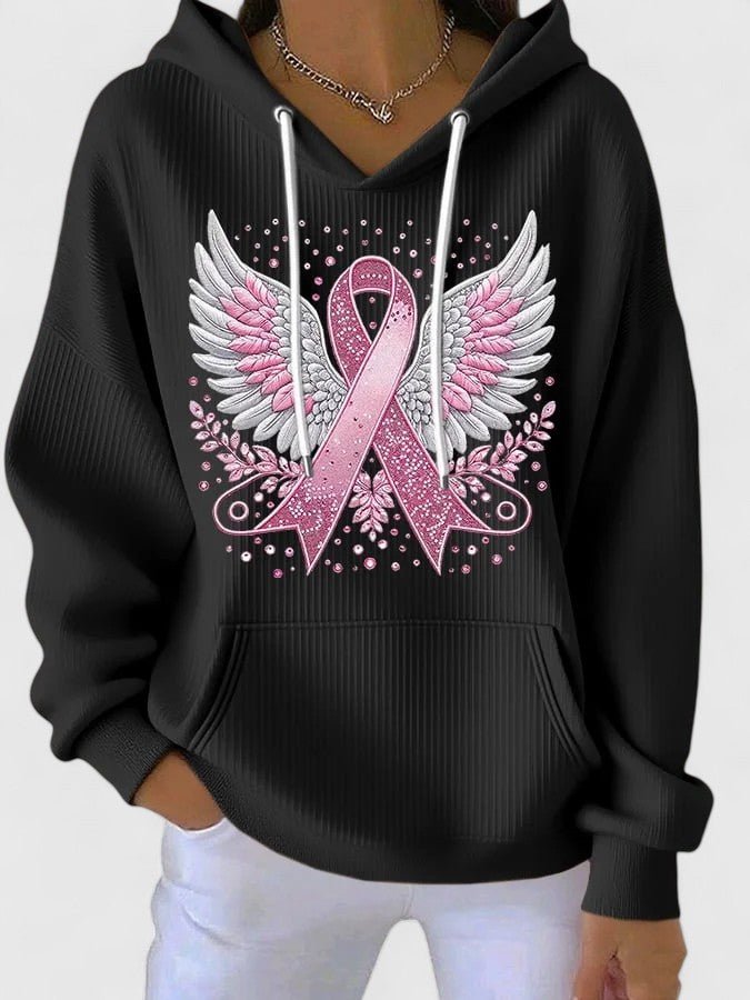 Women's Awareness Ribbon Hoodie - Black