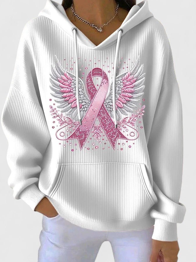 Women's Awareness Ribbon Hoodie - White