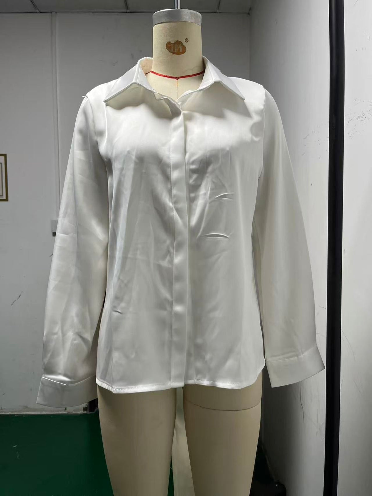 Women's Slim Satin Blouse