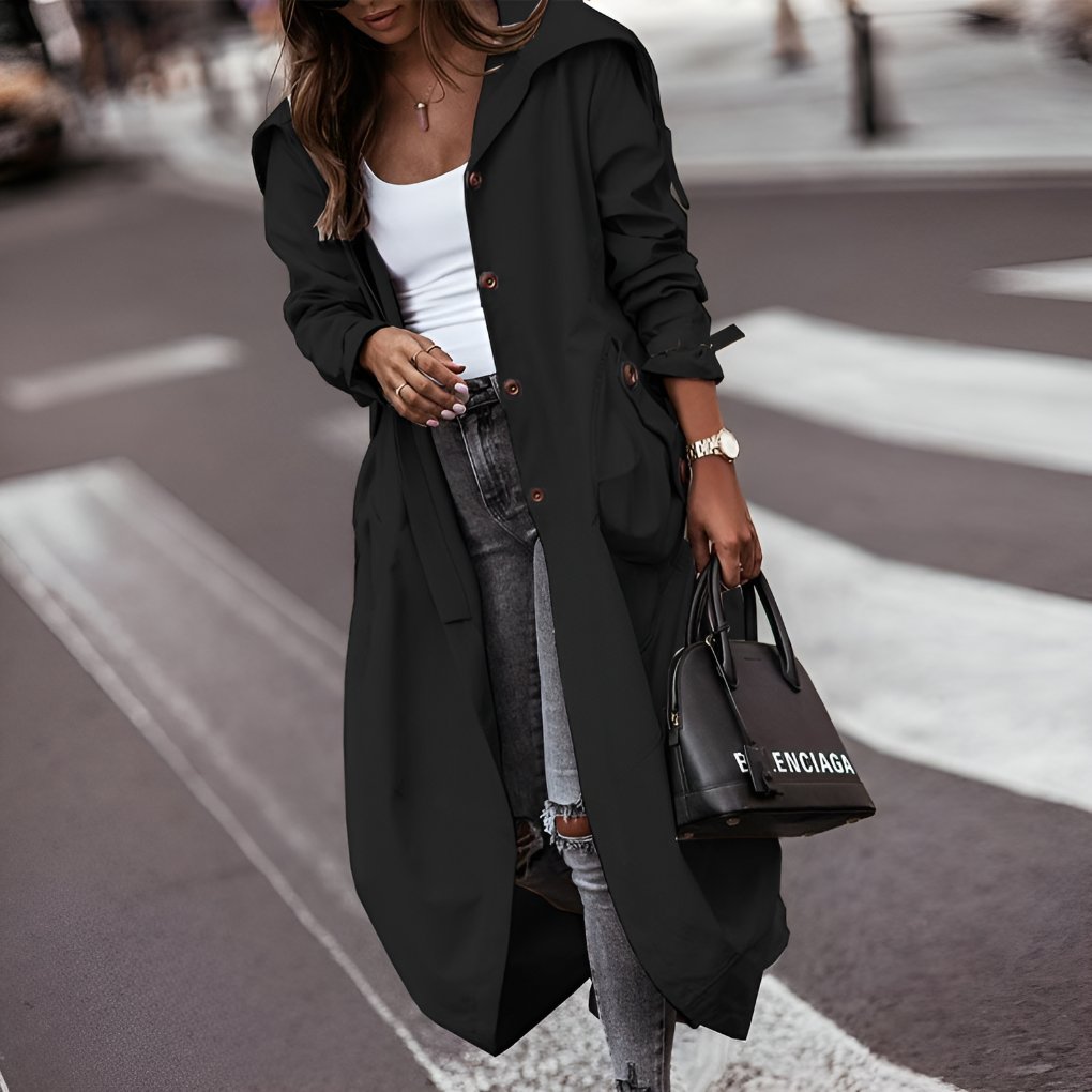 Women's Trench Coat - Black