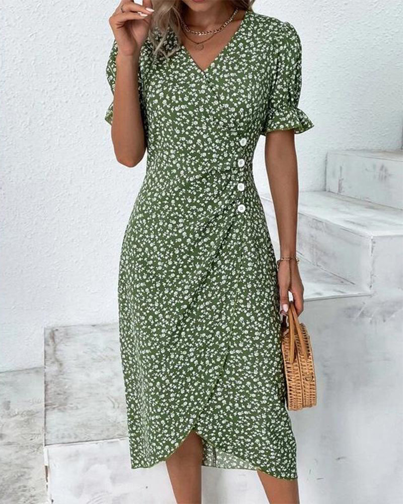 Rosie Women's Floral Wrap Midi Dress 1