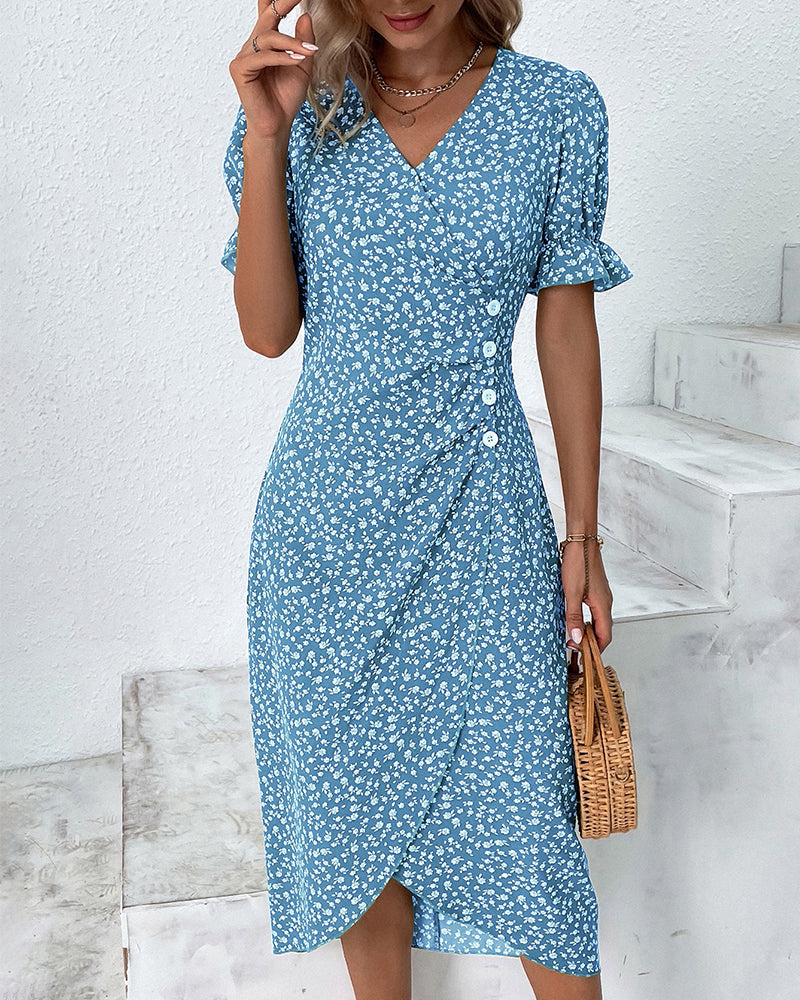 Rosie Women's Floral Wrap Midi Dress 2