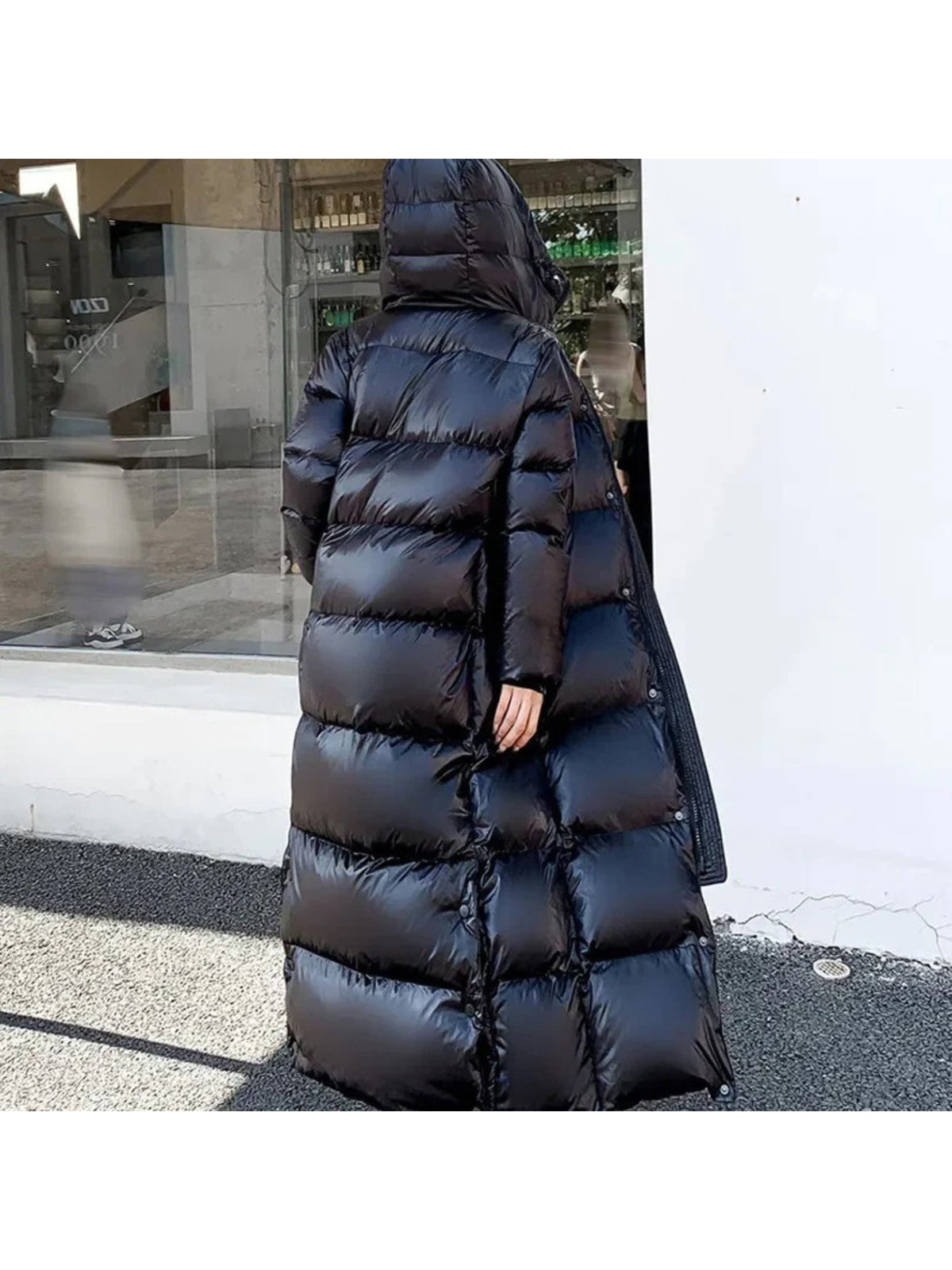 Women's Hooded Nylon Puffer Coat