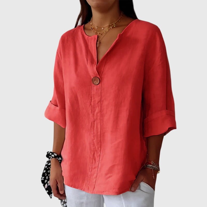 Women's Oversized Blouse - Red