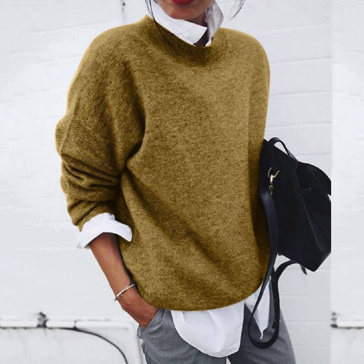 Women's Oversized Wool Sweater - Khaki