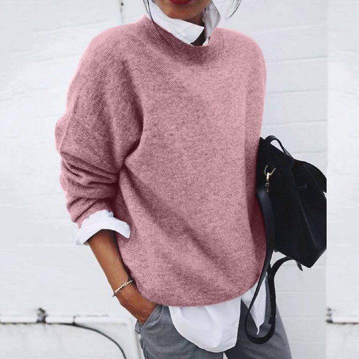 Women's Oversized Wool Sweater - Rosa