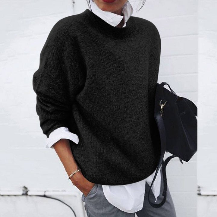 Women's Oversized Wool Sweater - Black