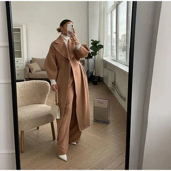 Women's Oversized Wool Wrap Coat