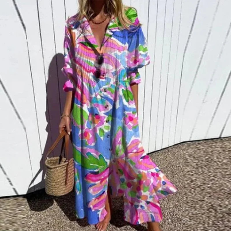 Ruby Women's Floral Cotton Maxi Dress 3