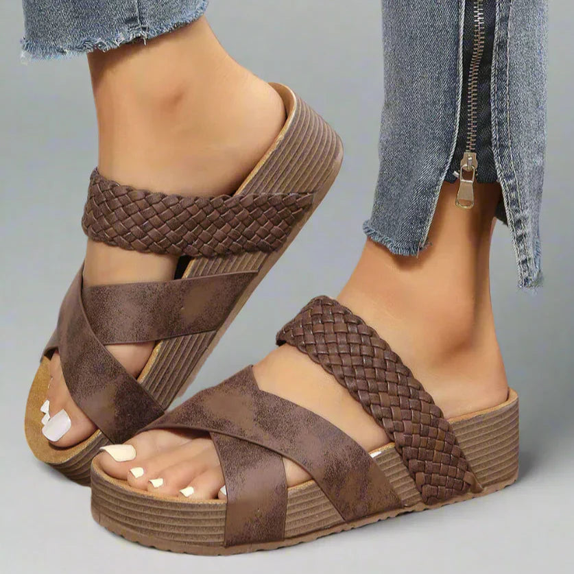 Ruby Women's Woven Platform Wedge Sandals 1