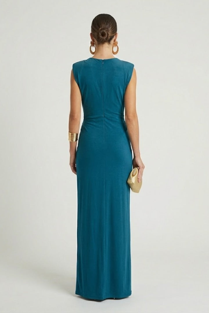 Ruched Evening Maxi Dress