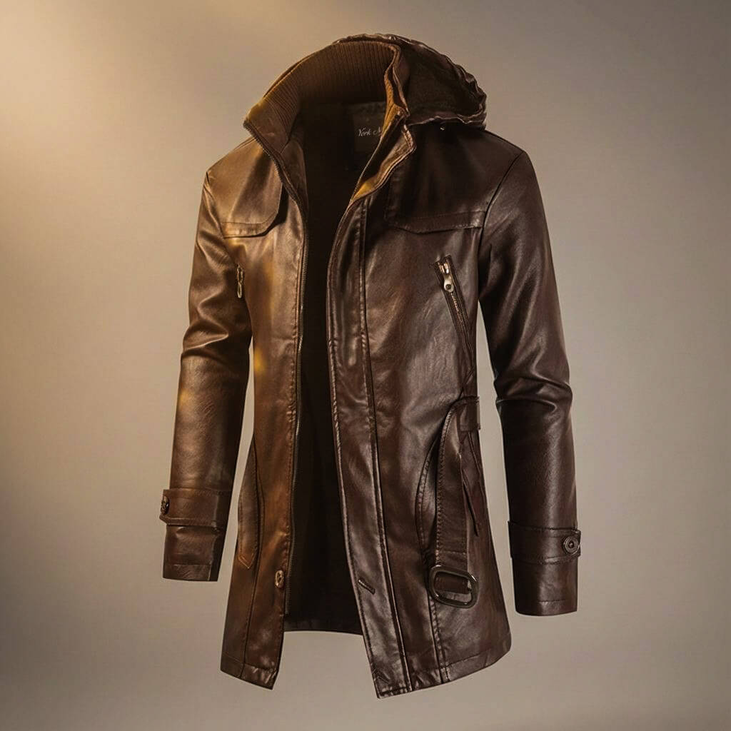 Samuel Men's Hooded Leather Jacket 2