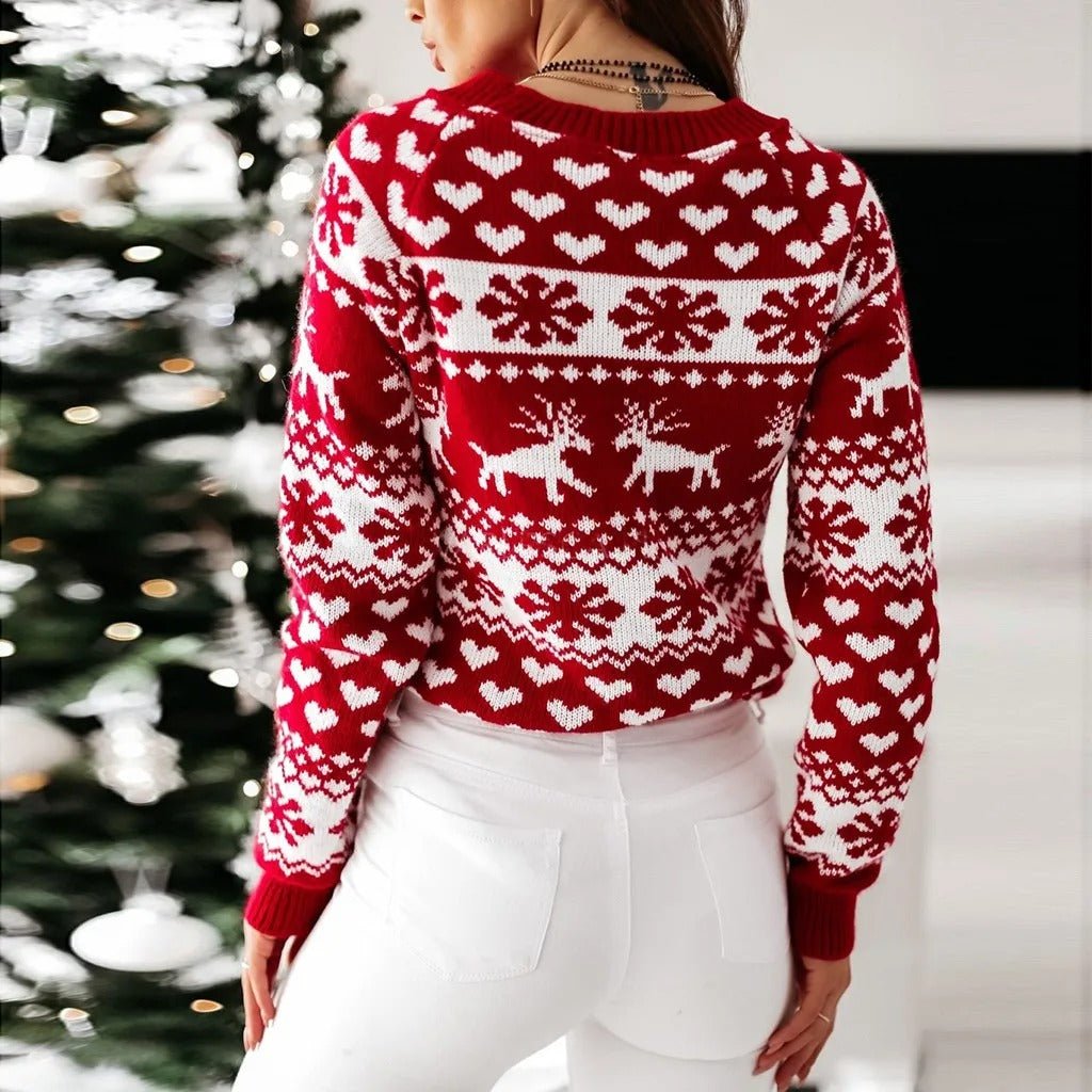 Women's Cropped Fair Isle Sweater