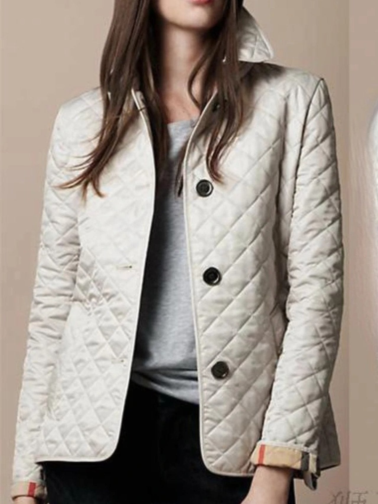 Women's Slim Quilted Jacket - White