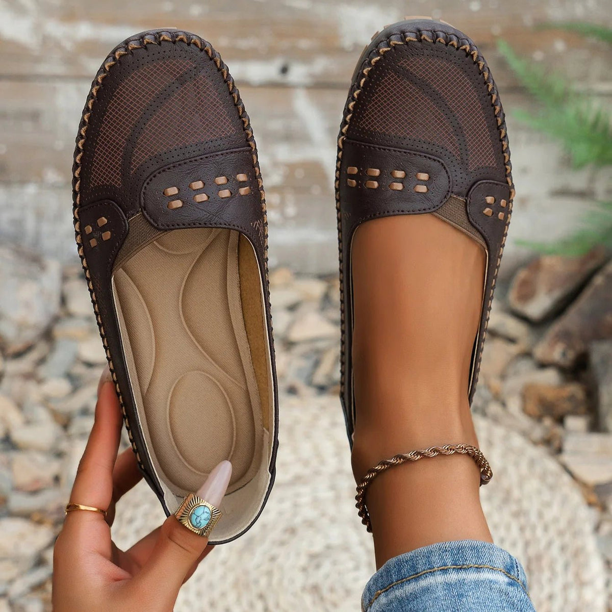 Women's Slip-On Loafers - Espresso