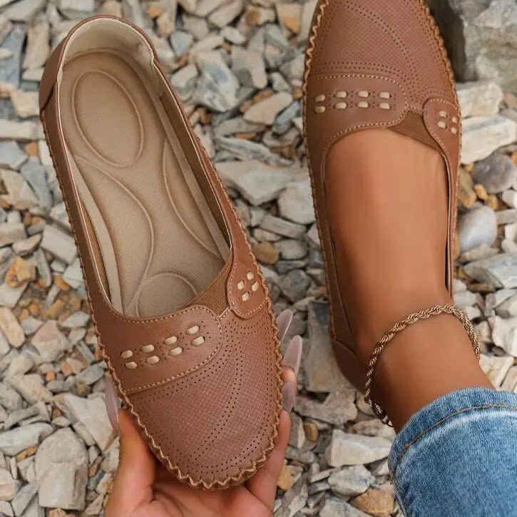 Women's Slip-On Loafers - Brown