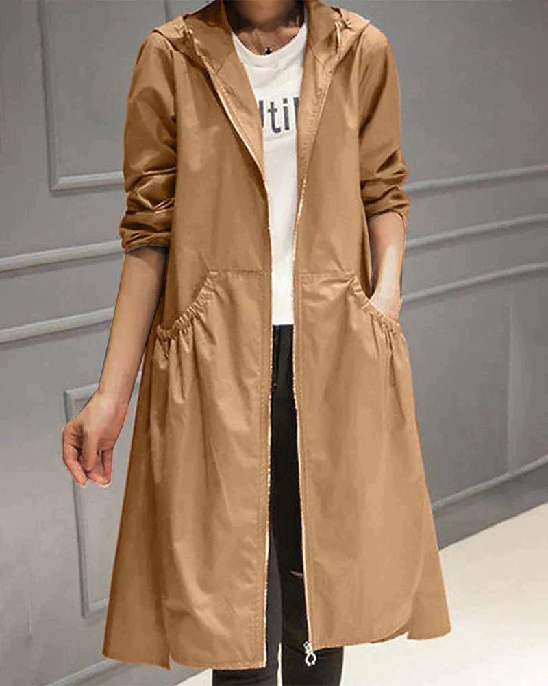 Women's Trench Coat - Hellbraun