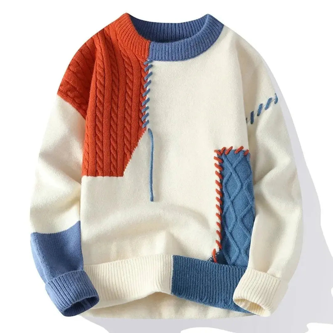 Sebastian Men's Cable Knit Pullover Sweater 1