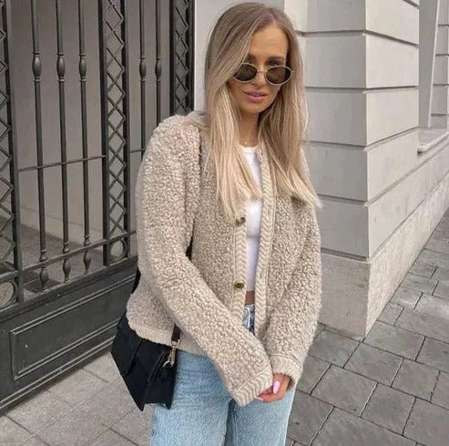 Women's Cropped Knit Cardigan